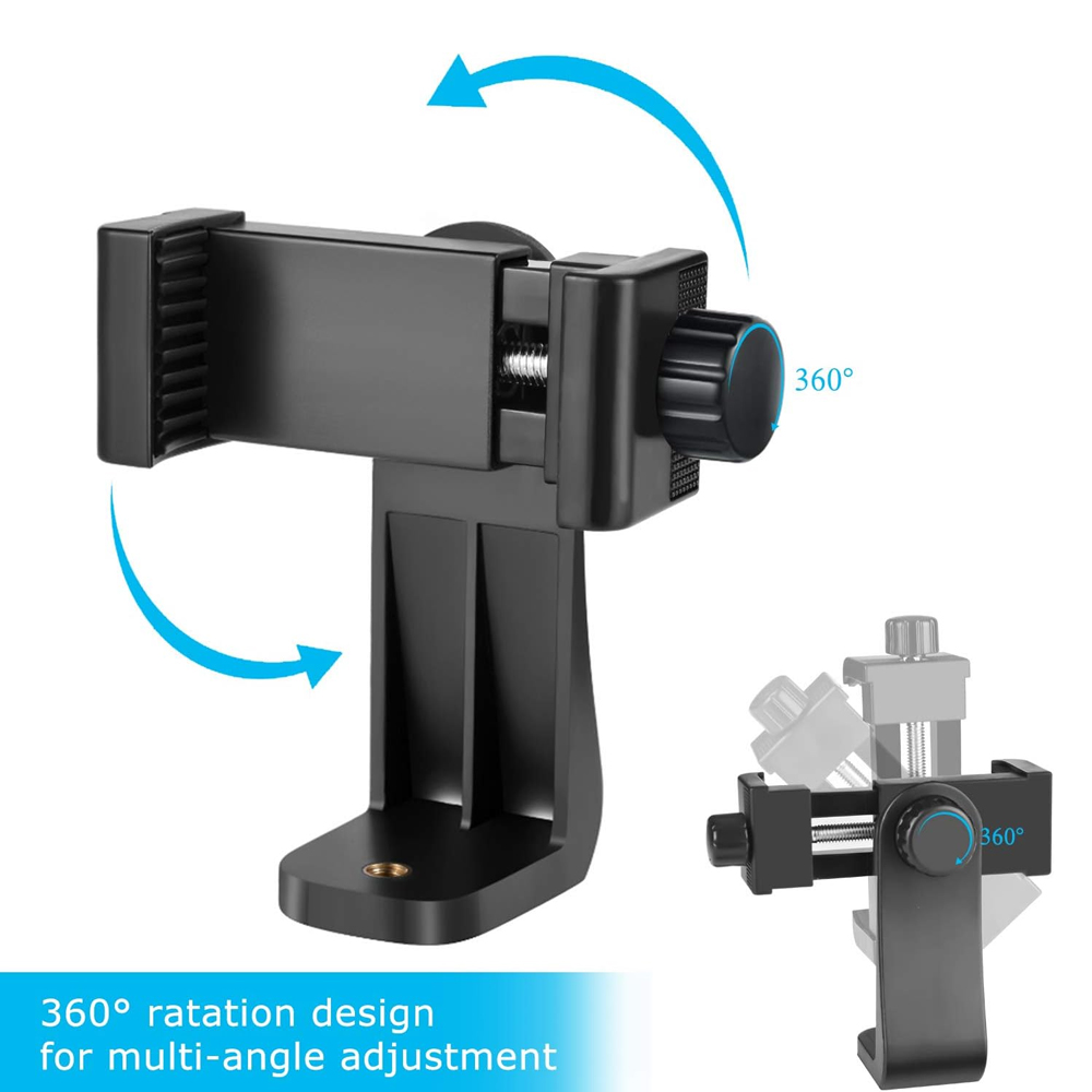 Suporte para smartphone vertical horizontal tripé adaptador de montagem suporte giratório clipe ajustável para iphone android telefone celular