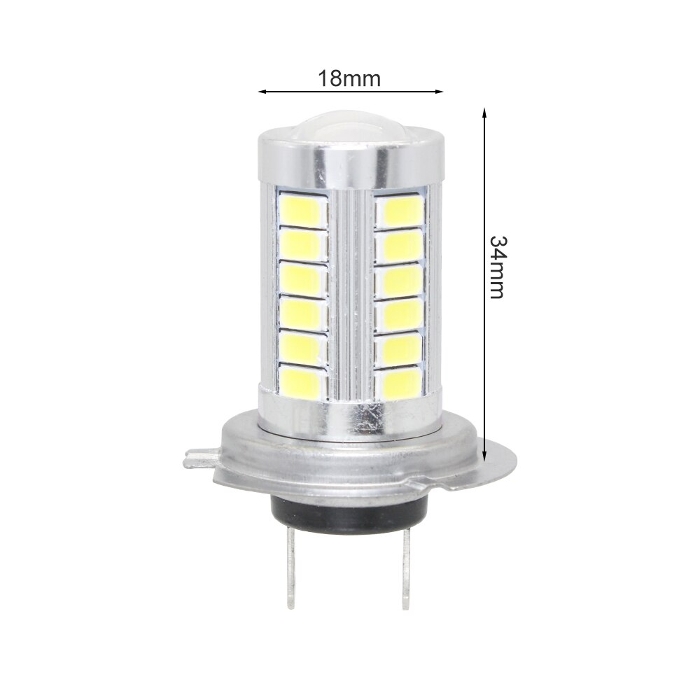 Para la lámpara automotriz LED a prueba de niebla, luz delantera, luz DRL, blanco puro, 12V, 56305730, 33smd, los dos.