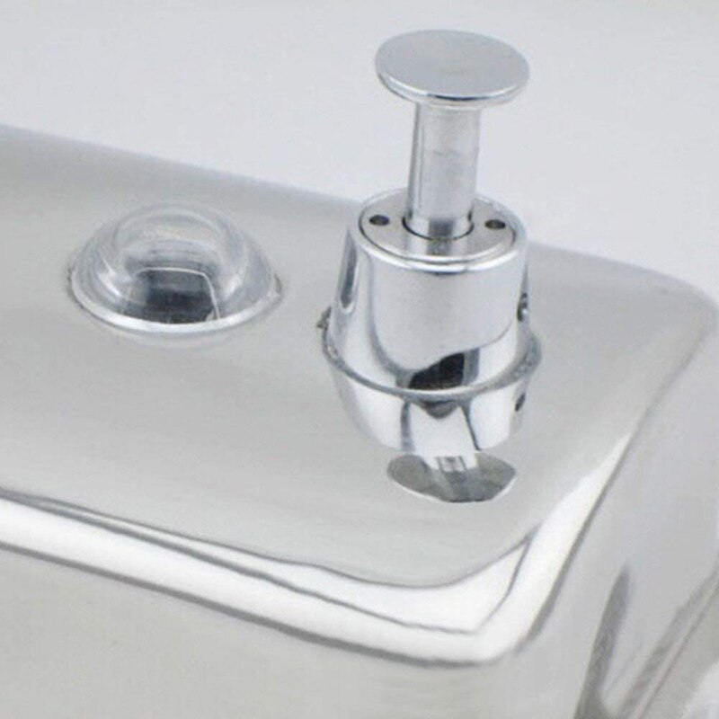 500ml Stainless Steel Wall Mounted Manual Soap Dispenser Manual Push Soap Dispenser Kitchen Bathroom Cleaning Tools Home Hotels