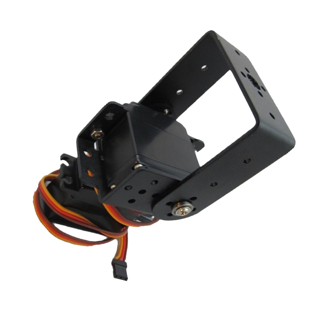 PT Pan/Tilt Camera Platform Anti-Vibration Camera Mount RC Robot Car w/ MG 996R Servos and Cable - Black