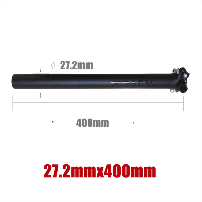 TMAEX Zwart Matte Mountain & Road Full Carbon Fibre Fiets zadelpen carbon fiets zadelpen MTB fietsonderdelen 27.2/30.8 /31.6*350/400mm: 272dmmx400mm