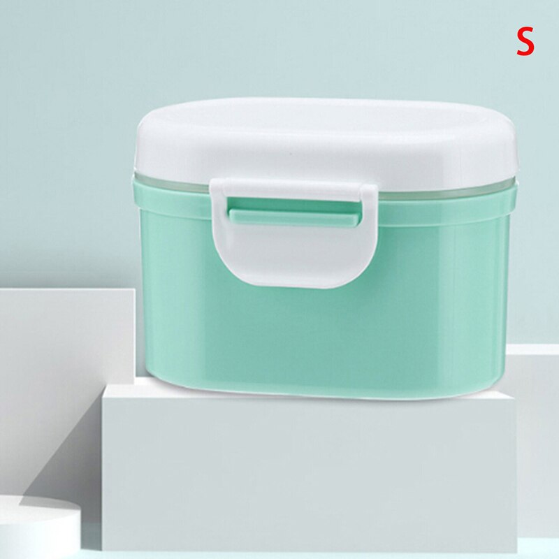 Babyvoeding, melkopslag, draagbare melkpoeder, flesvoeding dispenser, voedselcontainer, opbergdoos voor kinderen, voedseldoos van pp: Groen s