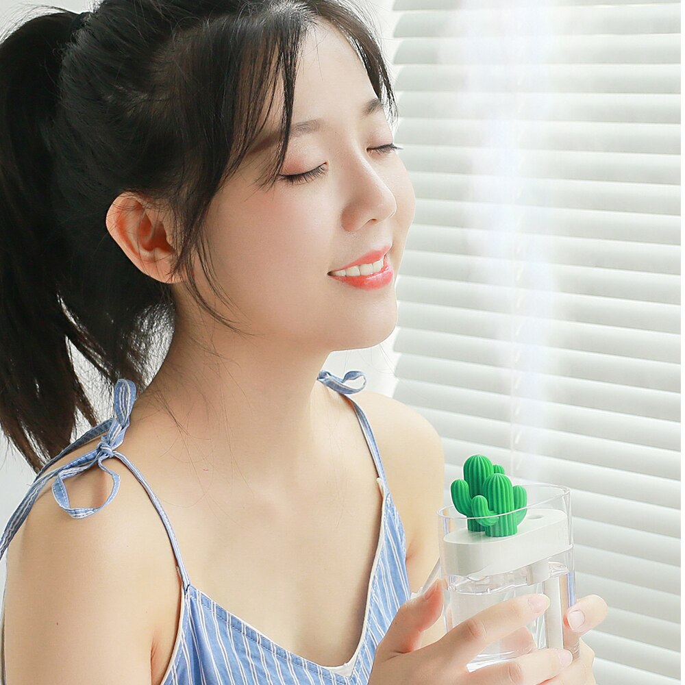 Xiaomi Mijia 319 claro Cactus humidificador de aire ultrasónico 160ML Color de luz USB purificador de aire del anión del fabricante de la niebla de agua atomizador