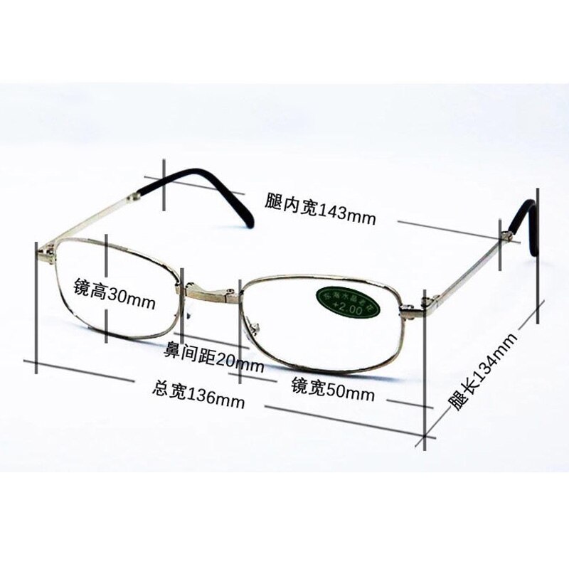 Taitettavat lukulasit 100 astetta 150 200 250 300 lukulasit ultrakevyet miehille ja naisille väsyneet vanhat lasit