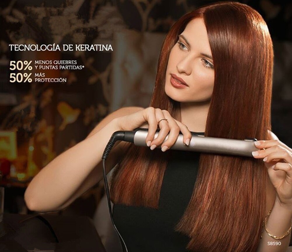 Flat Iron Hair Straightener S8590 Keratin Therapy Hair Iron Straightening Styling Tools Ceramic Straight Hair 450F Temperature