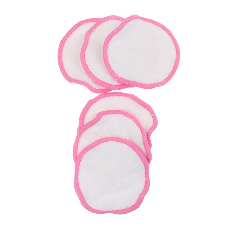 6 Pcs Reusable Makeup Remover Pads Washable Bamboo Cotton Facial Cleansing Makeup Tools