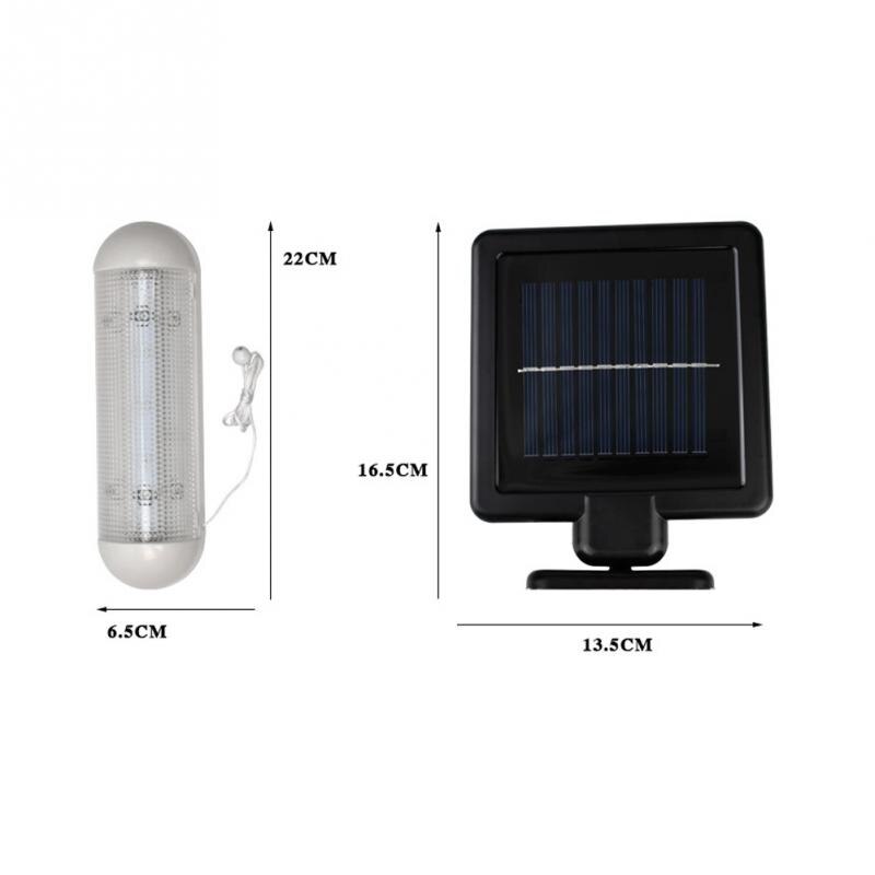 Dobbelt-lampe vægmonteret led solcelledrevet skur lys udendørs vandtæt sti garage stabil genopladelig