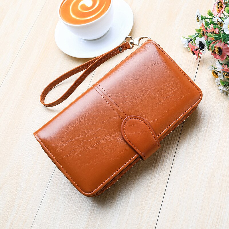 Nowy długi portfel, torba na telefon komórkowy, torba na zamek błyskawiczny, portfel damski, torebka