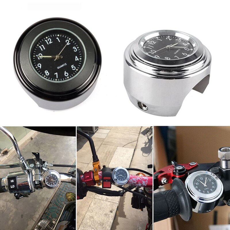 Universele Waterdichte Lichtgevende Klok Motorcycle Fietsstuur Mount Horloge Voor 22/25Mm Stuur Moto Accessoires