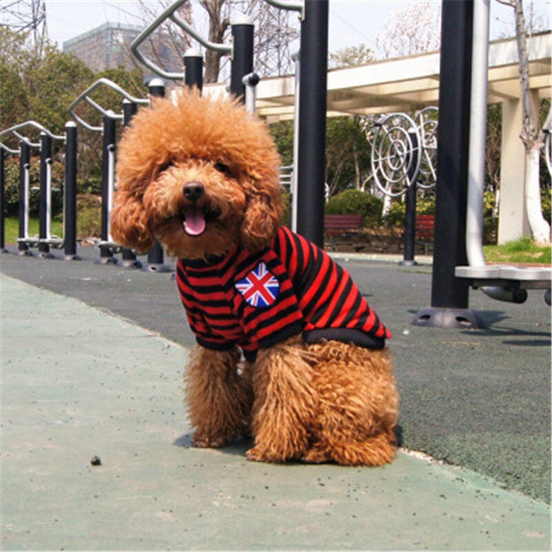 Striped Dog Clothes Summer Pet Vest For Dogs Costume Chihuahua Yorkshire Pet Dresses Cotton Dog Vest Shirt Puppy Pets Clothing