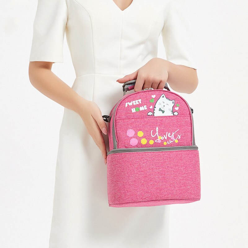 Sac à langer double couche pour maman, petit sac à dos pour maman, sac à langer pour bébé, organisateur de poussette, sacs isolants pour déjeuner