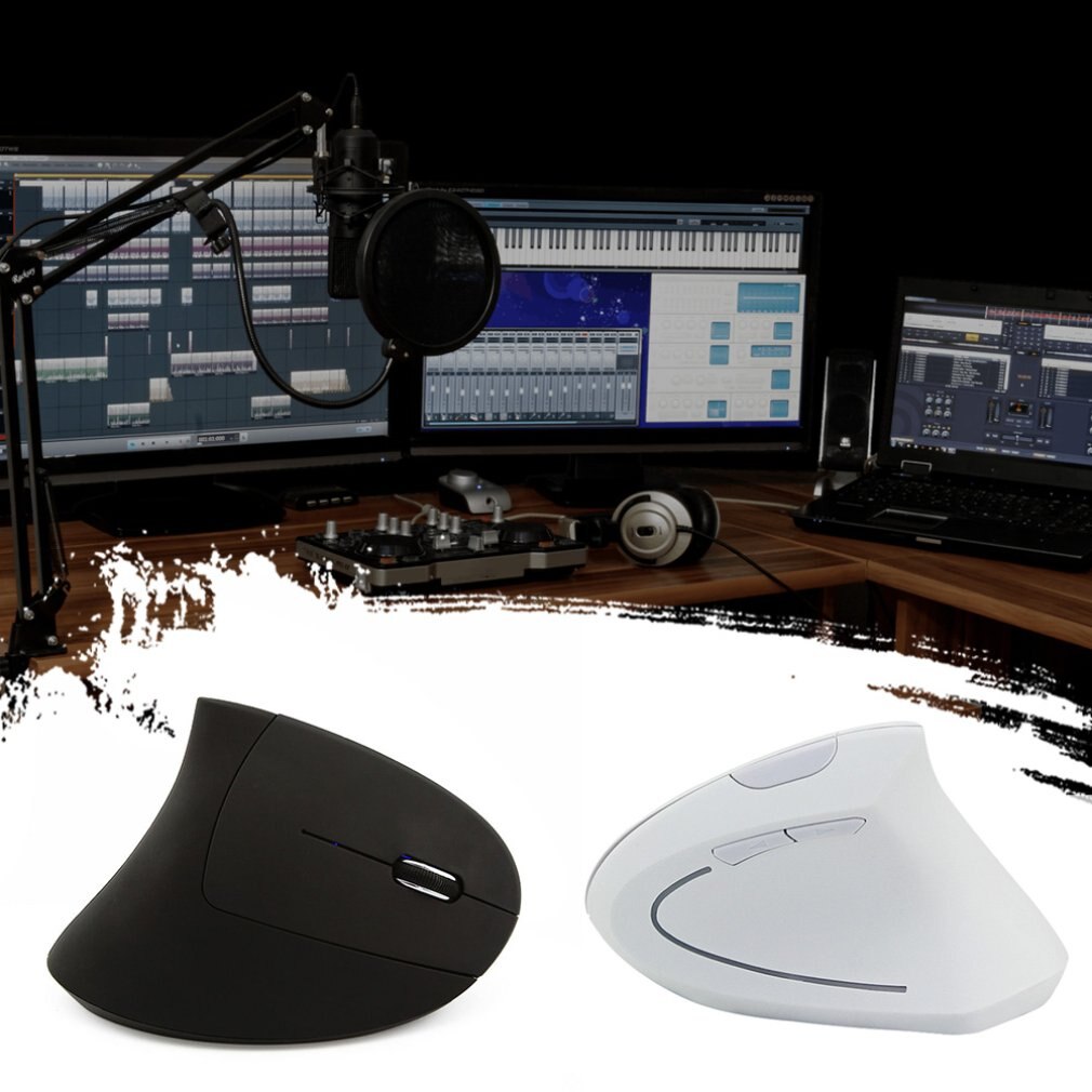Ergonomic Vertical 3D Mouse Notebook Pc Usb Mouse Cordless Power-Saving Computer Laptop Mouse Wireless