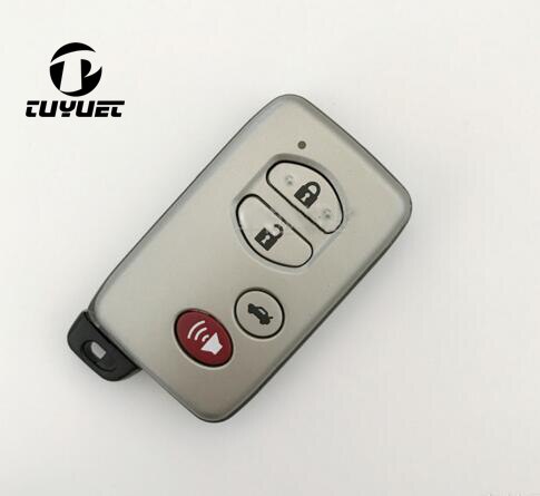 4 knoppen Keyless Entry Smart Blade Remote Auto Sleutelhanger Case Shell voor Toyota Sequoia Avalon RAV4 Highlander Camry