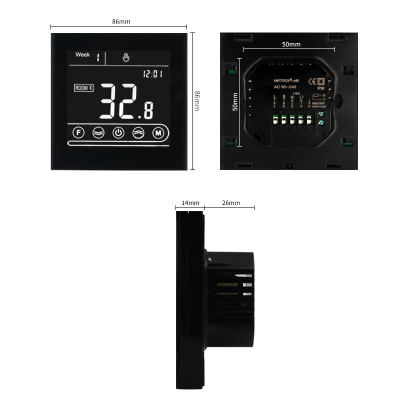V70 Smart Wifi Temperature Controller IOS Android ... – Vicedeal
