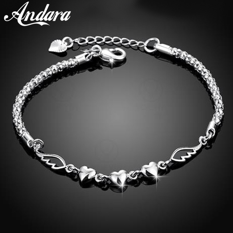 Mode-sieraden 925 Sterling Zilveren Armband Liefde Vrouw Armband En Bangle Charm Jewelry