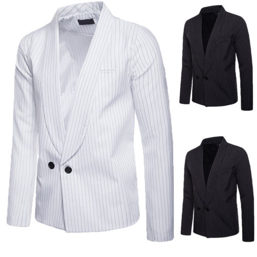 Men's One Button Slim Fit Casual Business Suit Coat Jacket