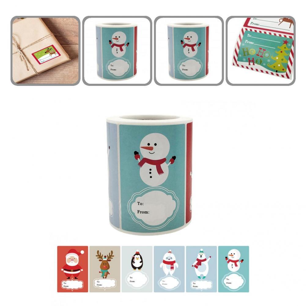 1 Roll Self-adhesive Labels Fancy Eye-catching Sticky Labels Compact Decorative Seal Labels