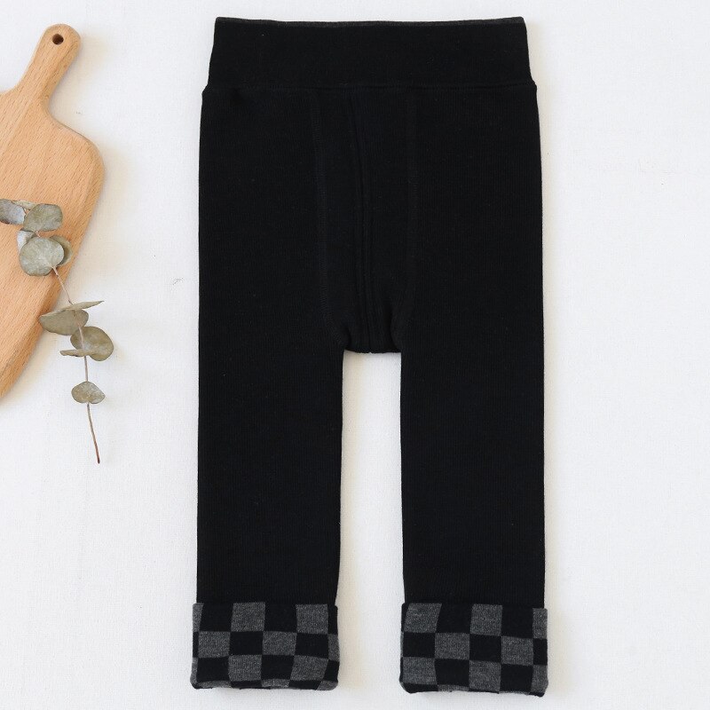 Baby Leggings Herfst En Winter Jongens En Meisjes Plus Fluwelen Verdikking Kan Worden Geopend Negen Punten Baby Warm leggings: black / (openable)XS(0-2T)