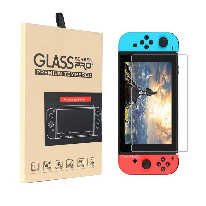 [ 4 stück] farbschutzfolie für nintendo switch, hochauflösende schutzfolie aus gehärtetem glas mit blaulichtfilter