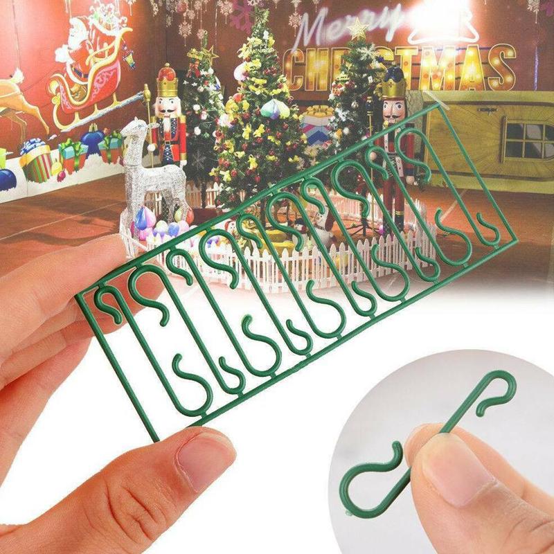 50/100 stk s form kroge til juletræ vedhæng dekoration multifunktionelle indehavere julepynt dekoration
