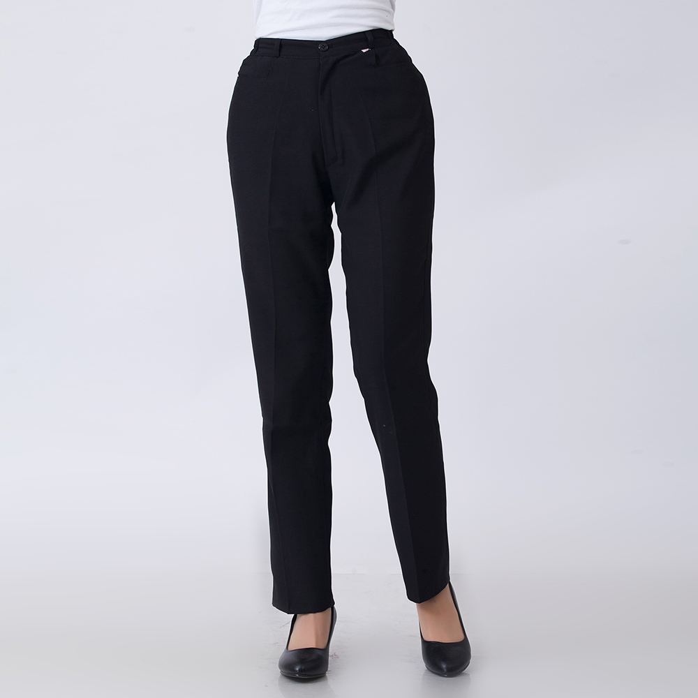 Män kvinnor svarta arbetskläder byxor restaurang kök matservering bageri kafé servitör spis byxor uniformsbyxor: Kvinnor / M