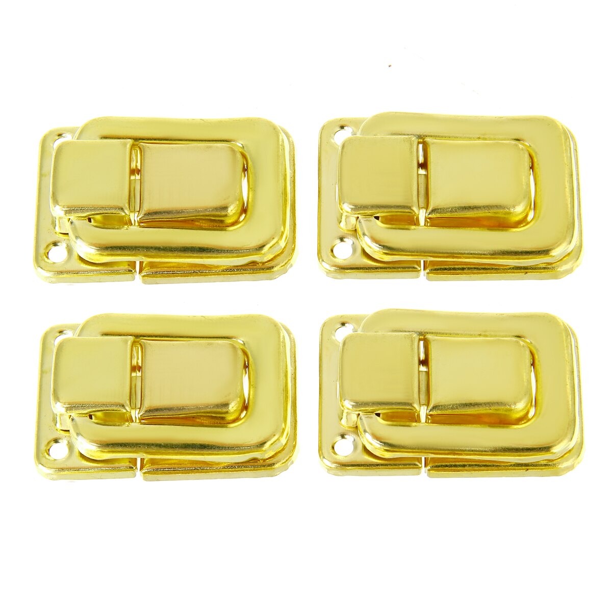 4pcs Gold/Silver Fastener Toggle Lock Latch Catch for Suitcase Case Boxes Chests Trunk Door Hasps Locks Hardware Tool: Gold