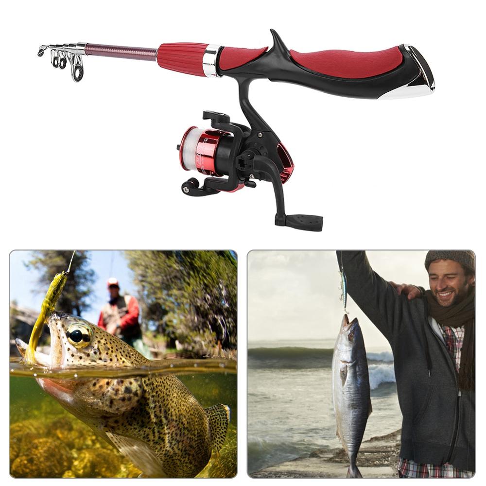 Carbon Fiber Rod Superhard Boat Ice Fly Lure Fishing Rod With Fishing Reel Fishing Tackle set De Pesca 1.3m Length