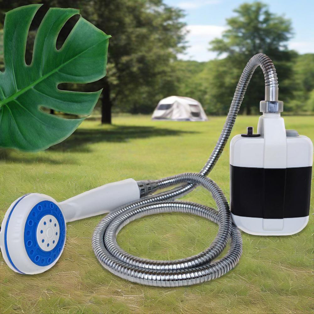 Tragbare elektrische Campingdusche mit 1,5 m Schlauch, wiederaufladbarer sprühen-Lager-Duschkopf für draußen, Wandern, Hunde, Schlecht, Strand, Reisen