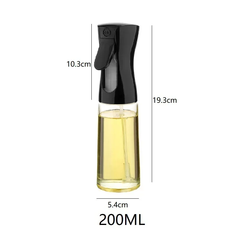 200ml/300ml Oil Spray Bottle Kitchen Cooking Olive Oil Dispenser Camping BBQ Baking Vinegar Soy Sauce Sprayer Containers: Light Grey