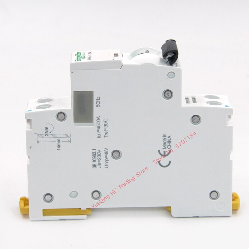 Schneider Alle Series Mcb Circuit Breaker Lucht Schakelaar 18Mm Kleine Mini 2P Idpna 1P + N Ac 10A 16A 20A 25A 32A 40A