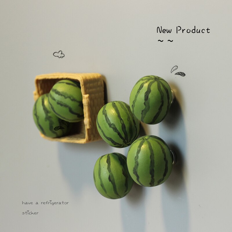 Watermelon Cute Mini Fridge Magnets Home Decor Fridge Stickers Refrigerator Paste Summer Food Decoration Collection