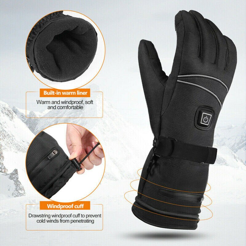 Waterdichte Elektrische Verwarmde Handschoenen Verwarmde Fietsen Warm Verwarming Skiën Handschoenen Usb Powered Verwarmde Handschoenen Riding Winter Handschoenen