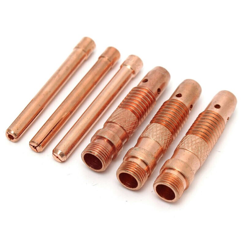 17x soplete de soldadura TIG lente de Gas rechoncho #10 Kit de taza de vidrio térmico electrodos de tungsteno