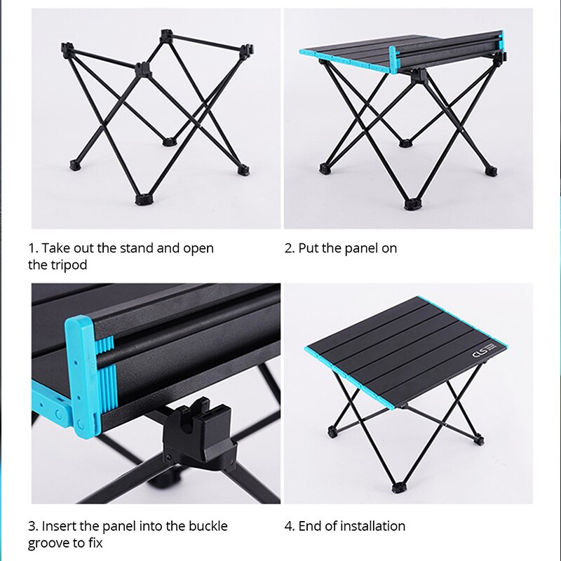Outdoor Foldable Table Ultralight Aluminum Portable Camping Beach Garden BBQ Fishing Picnic Desk Collapsible Computer Tables