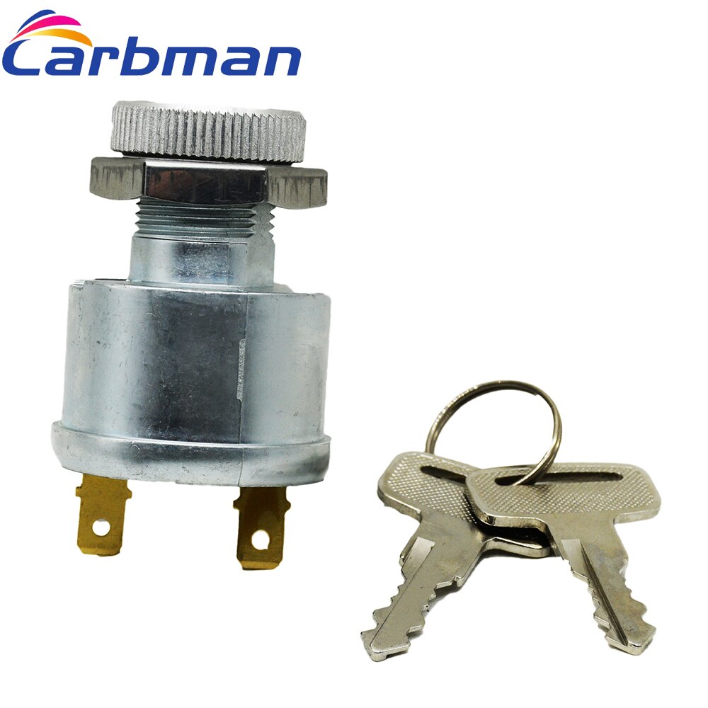 Carbman Key Switch For Ezgo Golf Cart 2 Terminal 81 &Up Gas-Electric Ignition Switches