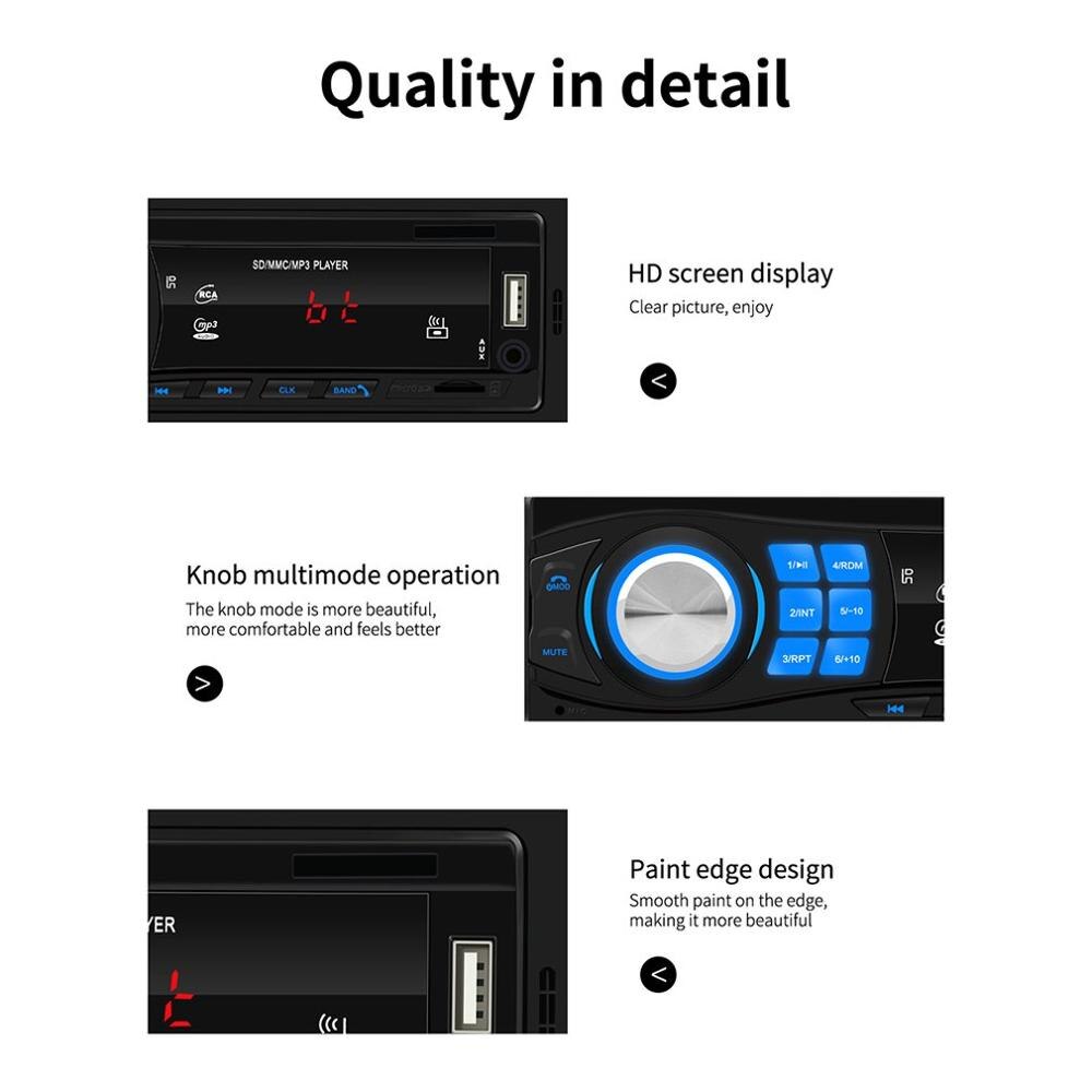 autoradio 12V autoradio U disque FM Aux entrée récepteur SD USB IN-dash voiture MP3 lecteur multimédia