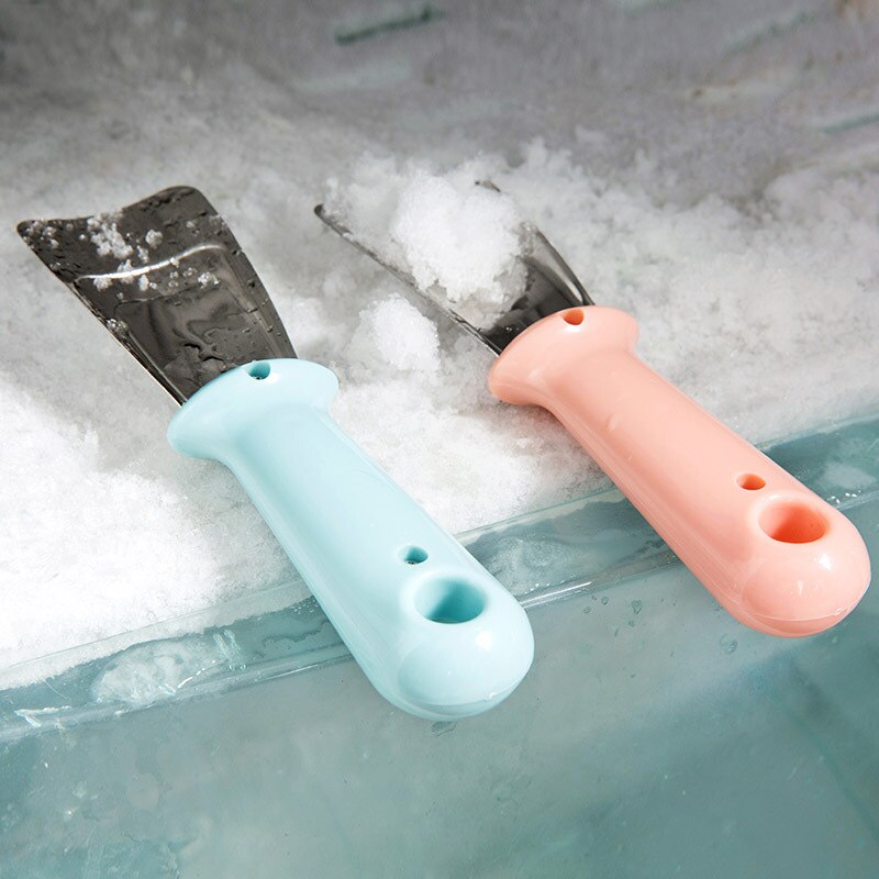 1PC Fridge Silica Gel Deicer Household Defrosting Ice Removal Kitchen Deicers Ice Scraper stainless steel Deicing Shovel