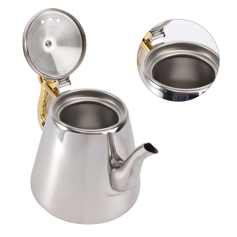 1.2L Induction Cooker Safe Stainless Steel Tea Kettle Teapot with Infuser