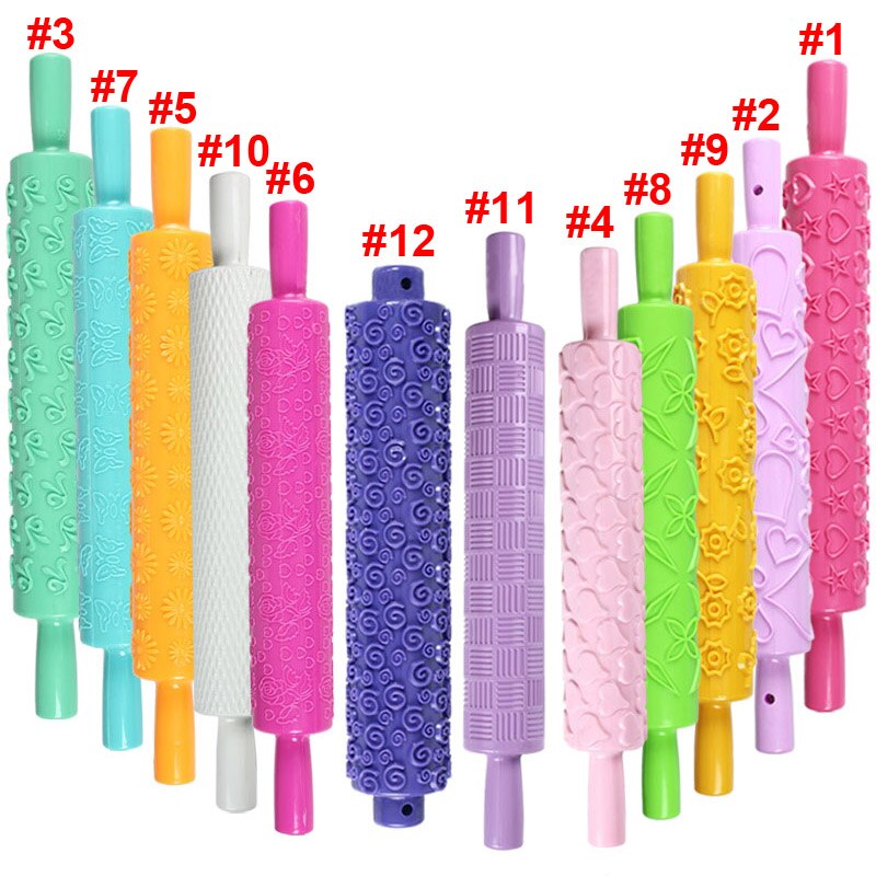 Hjerte blomst mønster kagerulle bagning småkager kiks fondant dej rulle pp non-stick kagerulle prægeform gør det selv bagning