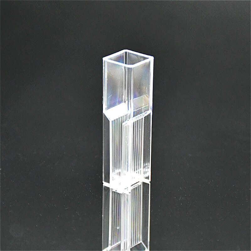Cubeta de plástico 1,5 ml/2,5 ml, espectrofotómetro Semi Micro PS cubetas, camino ligero, rango de longitud de onda de 10mm, 340 ~ 900nm 100 / PK