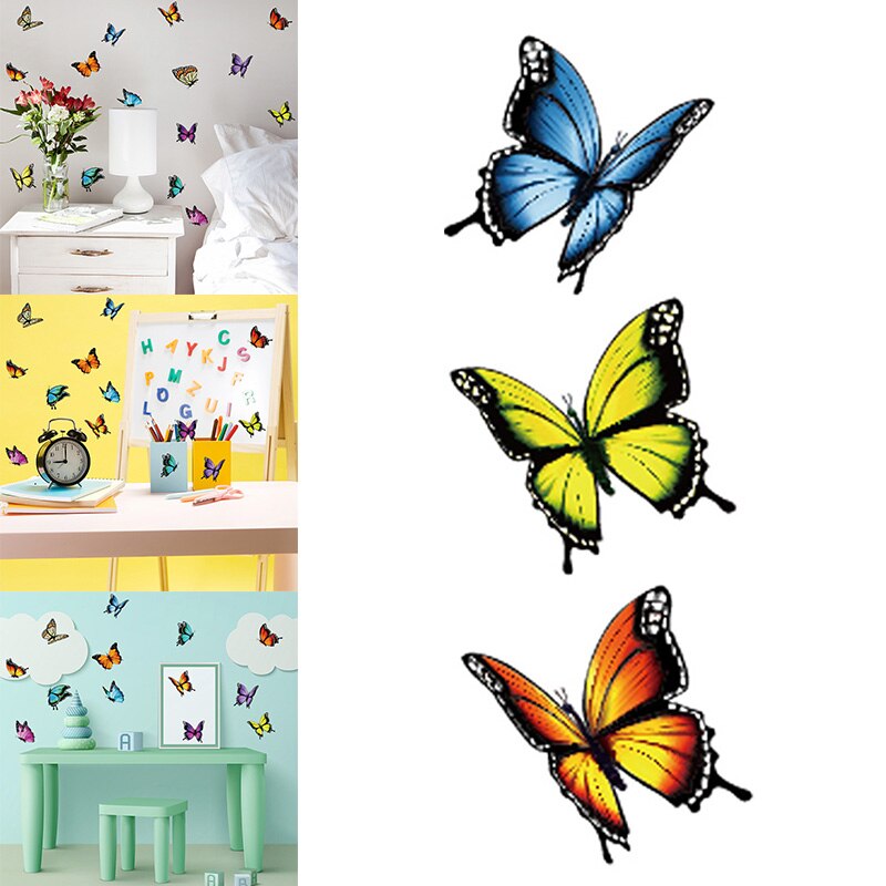 3Pcs/Sheet Butterfly Stickers Diary Sealing Label Sticker Decal Travel Sticker DIY Scrapbooking Diary Planner Albums Decoration
