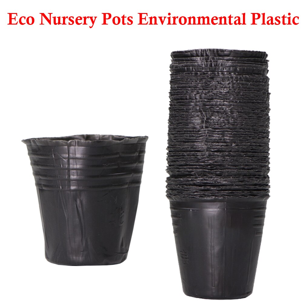 15 Sizes Plastic Disposables Nursery Grow Pots Seedling Breathable Bowl Cup Black Planting Nutrition Bag Garden Flower Vegetable