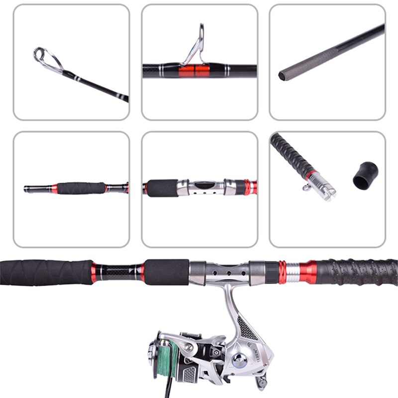 Mavllos Strom 1.8M 2.1M Saltwater Jigging Fishing Rod 3 Section 70-250G 30-50lb Fast Action Super Hard Boat Fishing Spinning Rod