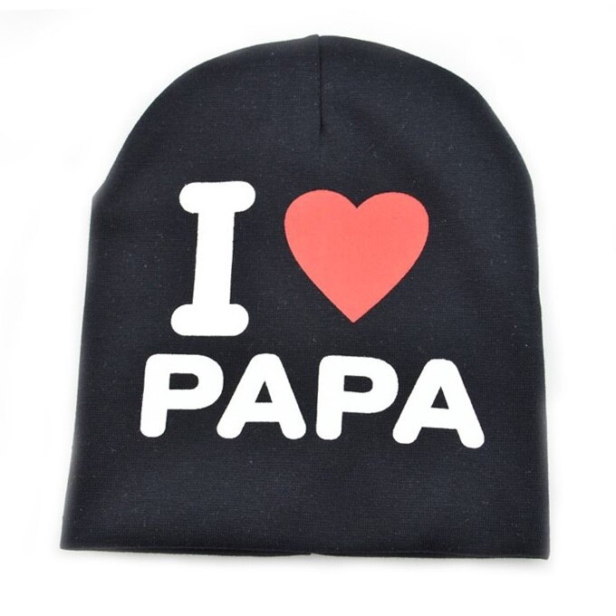 2019 moda primavera outono chapéus do bebê crianças malha quente algodão gorro da criança gorro do bebê para crianças menina menino crochê chapéus do bebê: Black PAPA