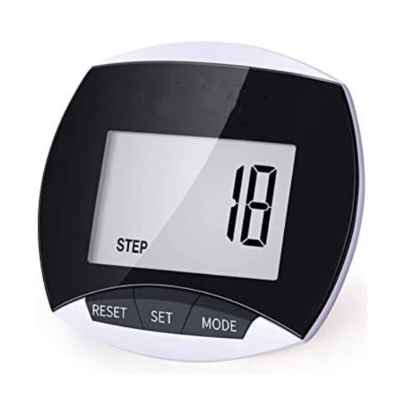 El mejor podómetro, operación simple, podómetro para correr y caminar con calorías quemadas y Contador de pasos: Black
