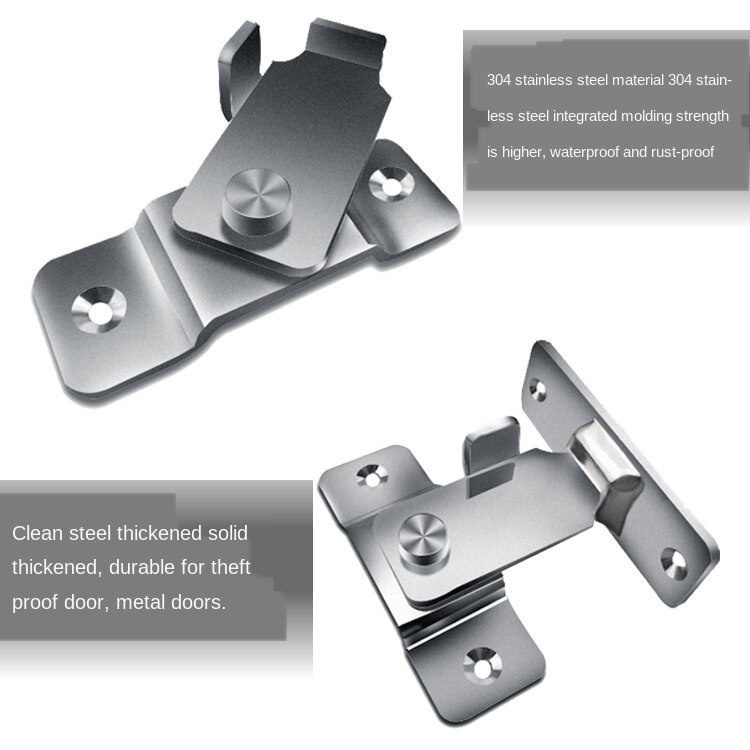 90 Graden Effen Deur Dagschoot 304 Rvs Slot Schuifdeur Haakse Gesp Floding Deur Deur Klink Beveiliging