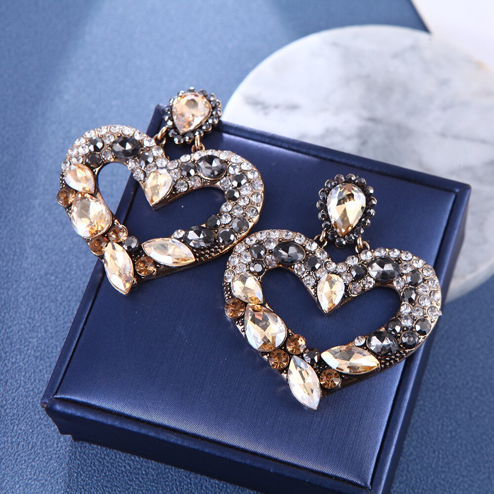 Ztech Luxury Big Champagne Rhinestone Series Vintage Earrings For Women Gilrs Statement Trend Boho Jewelry Brincos Pendientes: 22