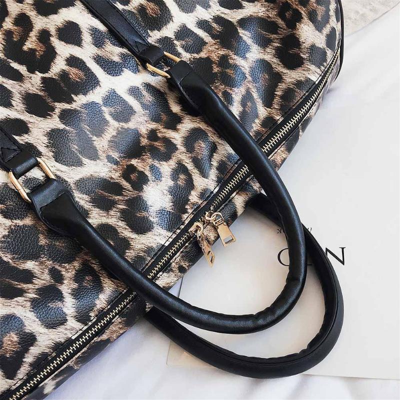 Leopard weekender duffle bag lett vanntett travel duffle bag sammenleggbar reisetaske