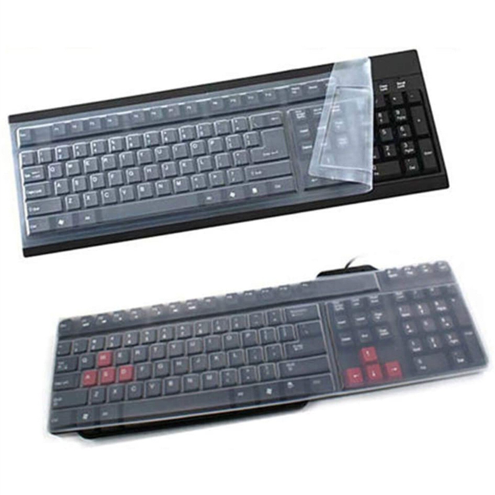 2021 nova quente universal silicone desktop computador teclado capa protetor de pele filme capa protetora de pele filme capa à prova dwaterproof água