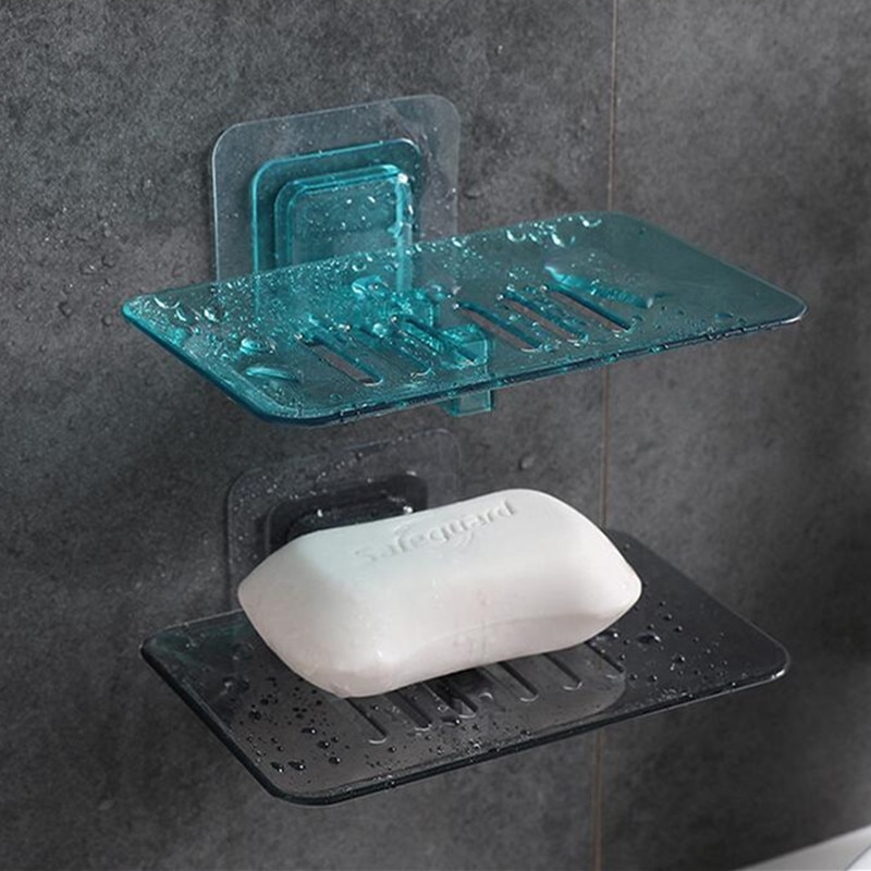 Porta sabonetes dupla camada 1 peça, acessórios para banheiro, cozinha, recipiente de sabão, de plástico